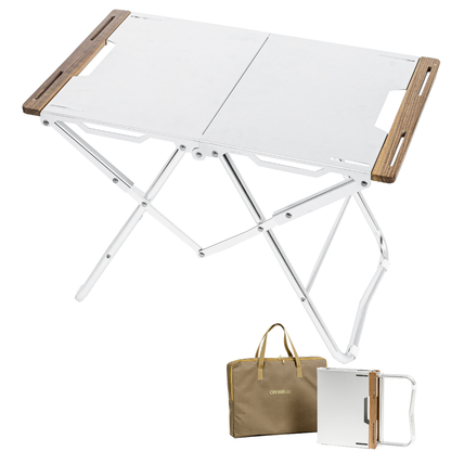 OnwaySports Folding Fire-Pit Table | Sturdy Stainless Steel Low Table