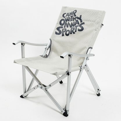 OnwaySports Folding Aluminum Low Chair | Storage Pocket, 240 kg | OW-72S