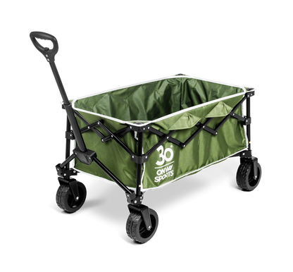 OnwaySports Folding Camping Wagon | 100 kg Capacity, 1000D Waterproof Fabric, 7.2 kg Lightweight