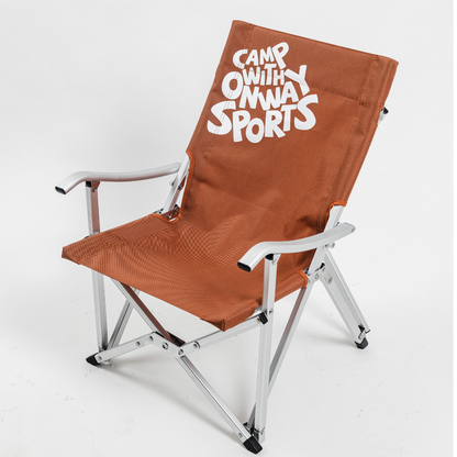 OnwaySports Folding Aluminum Low Chair | Storage Pocket, 240 kg | OW-72S