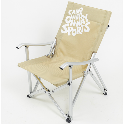 OnwaySports Folding Aluminum Low Chair | Storage Pocket, 240 kg | OW-72S