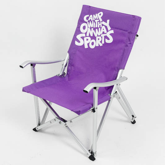 OnwaySports Folding Aluminum Low Chair | Storage Pocket, 240 kg | OW-72S