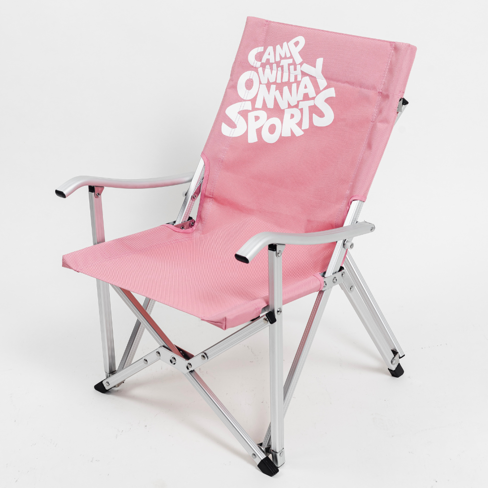 OnwaySports Folding Aluminum Low Chair | Storage Pocket, 240 kg | OW-72S