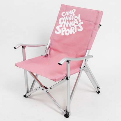OnwaySports Folding Aluminum Low Chair | Storage Pocket, 240 kg | OW-72S
