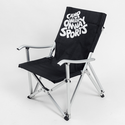 OnwaySports Folding Aluminum Low Chair | Storage Pocket, 240 kg | OW-72S