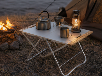 OnwaySports Folding Fire-Pit Table | Sturdy Stainless Steel Low Table