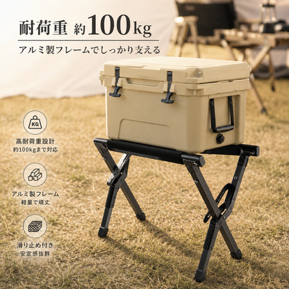 OnwaySports クーラーボックス スタンド | 折りたたみ アルミ製