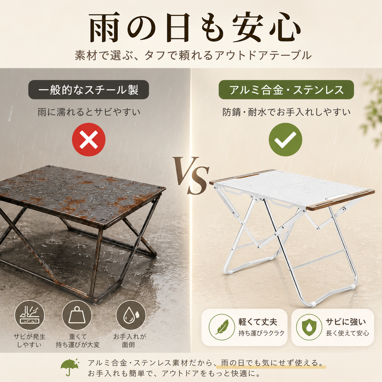 OnwaySports Folding Fire-Pit Table | Sturdy Stainless Steel Low Table