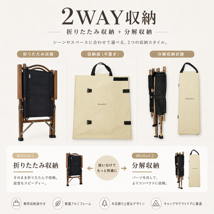 OnwaySports キャンプ ローチェア | 軽量 折りたたみ