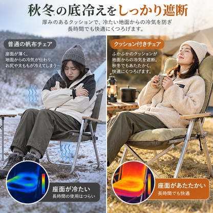 OnwaySports Camp Chair Cushion | Easy to Attach